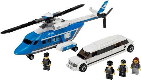 Hubschrauber und Limousine