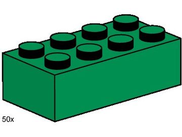 2x4 Dark Green Bricks