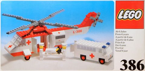 Hubschrauber mit Krankenwagen