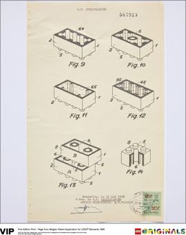 Belgian Patent for LEGO Elements 1958