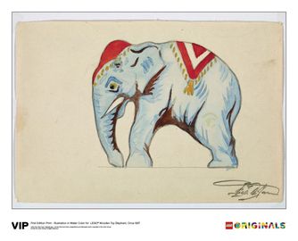 1st Edition Elephant Water Colour Print, Circa 1937
