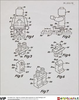 Australian Patent LEGO Minifigure 1977