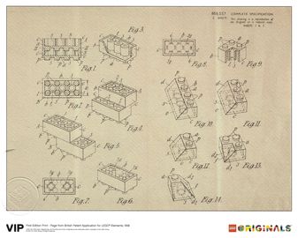 – Page from British Patent Application for LEGO Elements, 1968