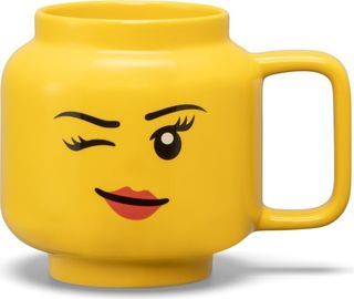Large Winking Girl Ceramic Mug