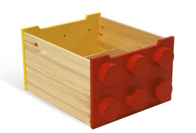 Rolling Storage Box - Red/Yellow