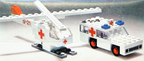 Krankenwagen mit Hubschrauber