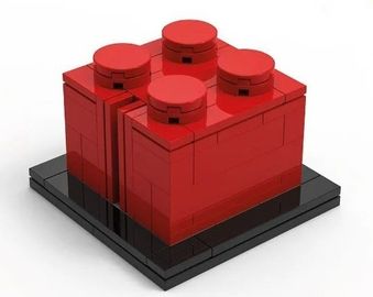 Buildable 2 x 2 Red Brick