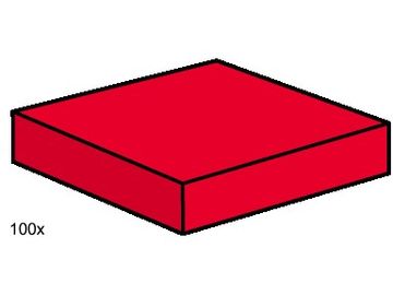 2x2 Red Smooth Tiles