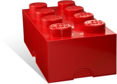 8-stud Red Storage Brick