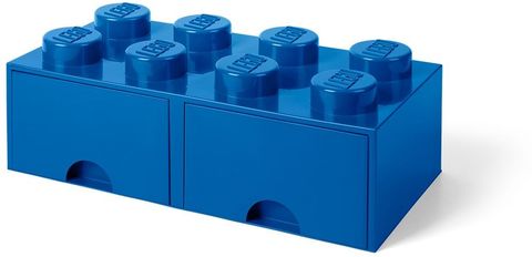 8 stud Bright Blue Storage Brick Drawer