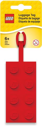 2x4 Red Luggage Tag