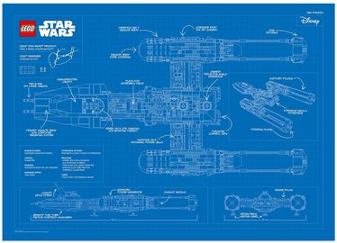 Y-Wing blueprint poster