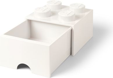 LEGO 4 Stud White Storage Brick Drawer