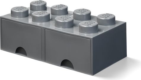 8 Stud Dark Gray Storage Brick Drawer