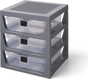 3 Drawer Storage Rack Gray