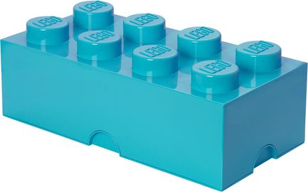 8 Stud Storage Brick Azure Blue
