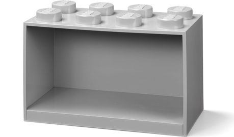 8 Stud Brick Shelf Gray