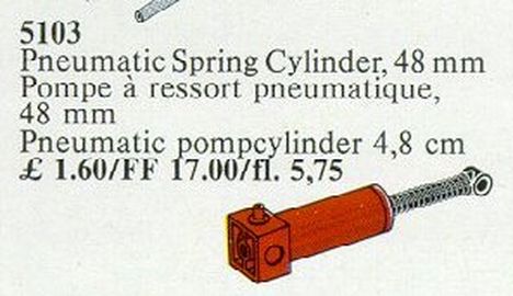Pneumatic Spring Cylinder 48mm Red