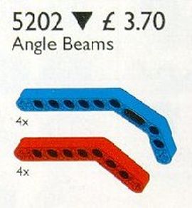 Technic Angle Beams, 4 Red, 4 Blue