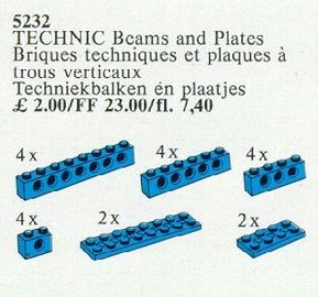 20 Technic Beams and Plates Blue