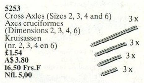Cross Axles Sizes 2, 3, 4, 6