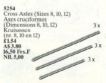 Cross Axles Sizes 8, 10, 12