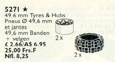 Tyres and Hubs 49.6mm White