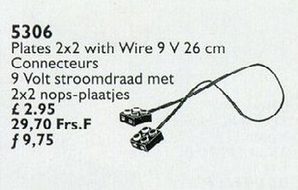 Plates 2x2 with Wire 9V 26cm