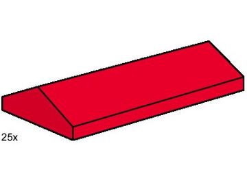 2x4 Ridge Roof Tiles, Low Sloped Red