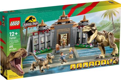 LEGO Jurassic World - Angriff des T. rex und des Raptors aufs Besucherzentrum - Set 76961