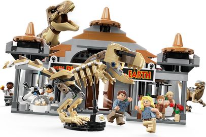 LEGO Jurassic World - Angriff des T. rex und des Raptors aufs Besucherzentrum - Set 76961